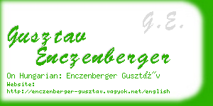 gusztav enczenberger business card